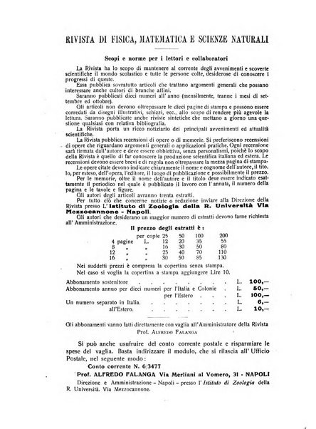 Rivista di fisica, matematica e scienze naturali