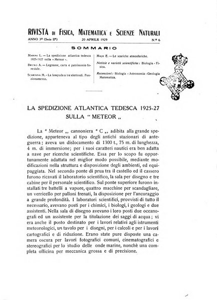 Rivista di fisica, matematica e scienze naturali