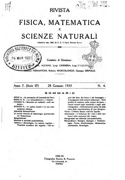 Rivista di fisica, matematica e scienze naturali