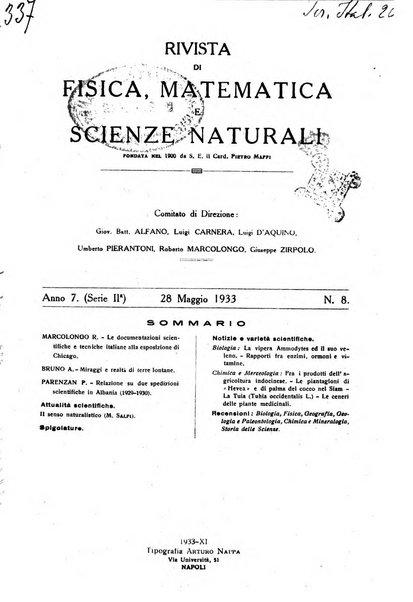 Rivista di fisica, matematica e scienze naturali