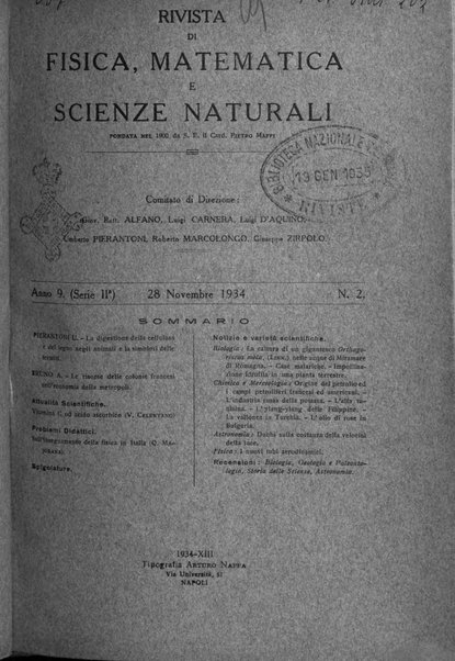 Rivista di fisica, matematica e scienze naturali