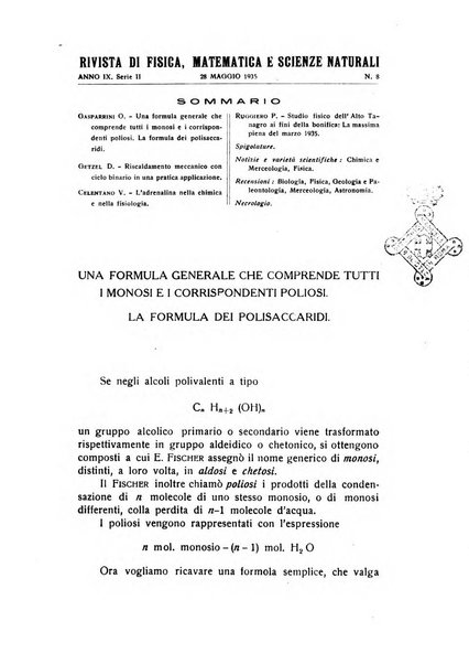 Rivista di fisica, matematica e scienze naturali