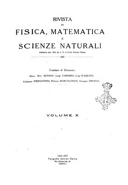 Rivista di fisica, matematica e scienze naturali