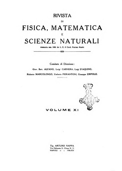 Rivista di fisica, matematica e scienze naturali