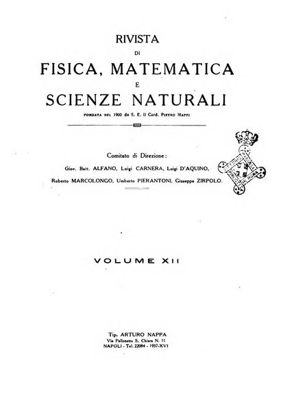 Rivista di fisica, matematica e scienze naturali