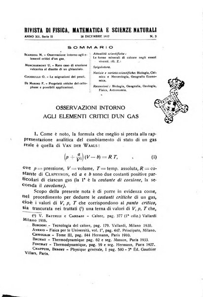 Rivista di fisica, matematica e scienze naturali