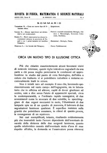 Rivista di fisica, matematica e scienze naturali