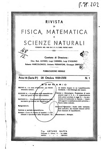 Rivista di fisica, matematica e scienze naturali