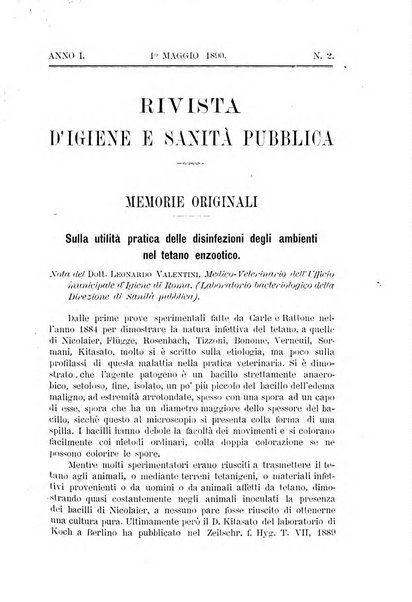 Rivista d'igiene e sanità pubblica con bollettino sanitario-amministrativo compilato sugli atti del Ministero dell'interno