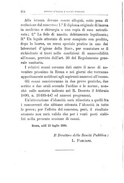 Rivista d'igiene e sanità pubblica con bollettino sanitario-amministrativo compilato sugli atti del Ministero dell'interno