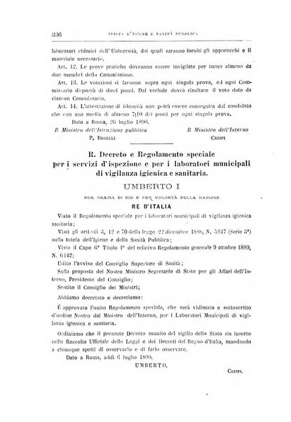 Rivista d'igiene e sanità pubblica con bollettino sanitario-amministrativo compilato sugli atti del Ministero dell'interno