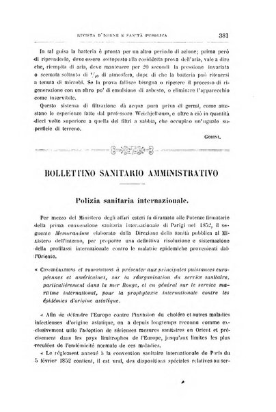 Rivista d'igiene e sanità pubblica con bollettino sanitario-amministrativo compilato sugli atti del Ministero dell'interno