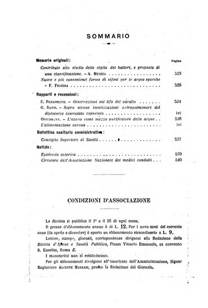 Rivista d'igiene e sanità pubblica con bollettino sanitario-amministrativo compilato sugli atti del Ministero dell'interno