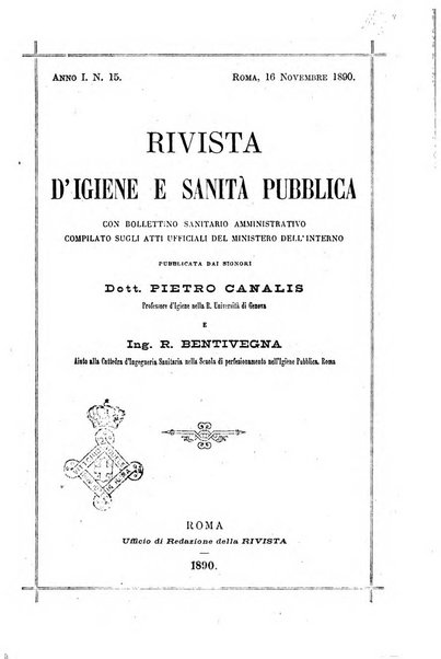 Rivista d'igiene e sanità pubblica con bollettino sanitario-amministrativo compilato sugli atti del Ministero dell'interno