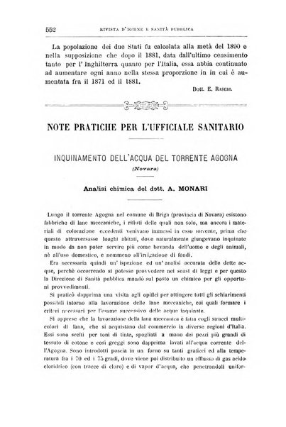 Rivista d'igiene e sanità pubblica con bollettino sanitario-amministrativo compilato sugli atti del Ministero dell'interno