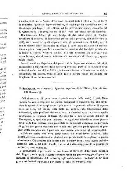 Rivista d'igiene e sanità pubblica con bollettino sanitario-amministrativo compilato sugli atti del Ministero dell'interno