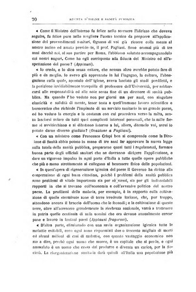 Rivista d'igiene e sanità pubblica con bollettino sanitario-amministrativo compilato sugli atti del Ministero dell'interno