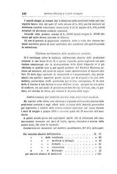 Rivista d'igiene e sanità pubblica con bollettino sanitario-amministrativo compilato sugli atti del Ministero dell'interno