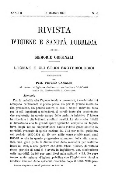 Rivista d'igiene e sanità pubblica con bollettino sanitario-amministrativo compilato sugli atti del Ministero dell'interno