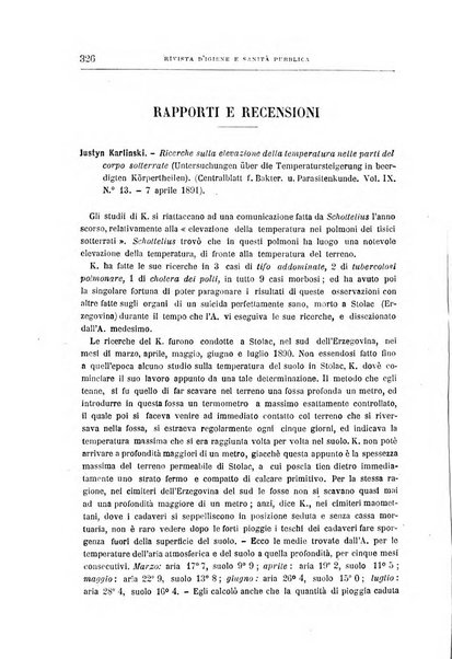 Rivista d'igiene e sanità pubblica con bollettino sanitario-amministrativo compilato sugli atti del Ministero dell'interno