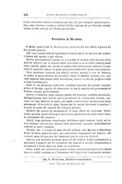 Rivista d'igiene e sanità pubblica con bollettino sanitario-amministrativo compilato sugli atti del Ministero dell'interno