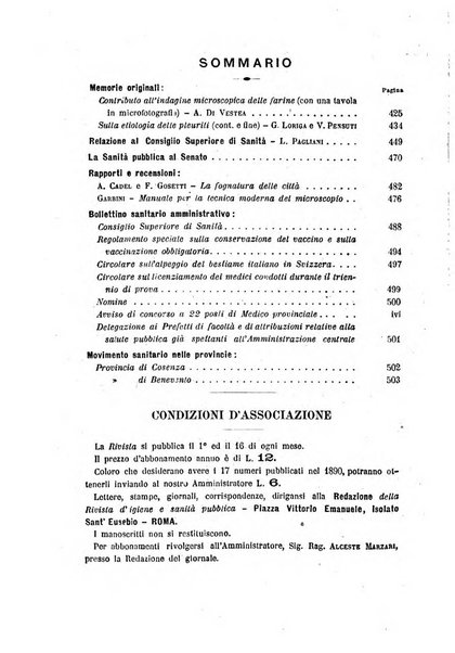 Rivista d'igiene e sanità pubblica con bollettino sanitario-amministrativo compilato sugli atti del Ministero dell'interno