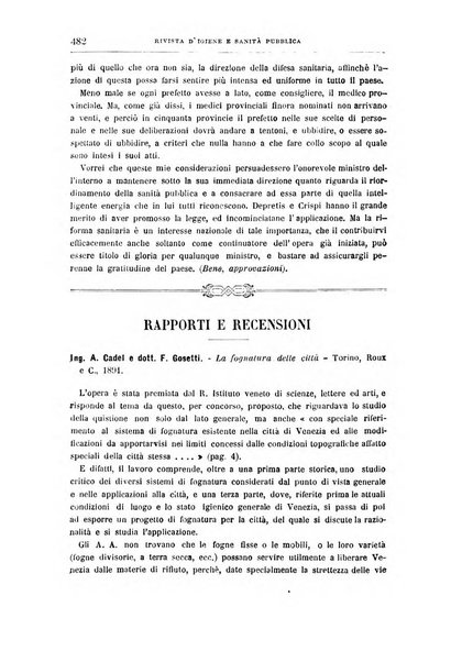 Rivista d'igiene e sanità pubblica con bollettino sanitario-amministrativo compilato sugli atti del Ministero dell'interno