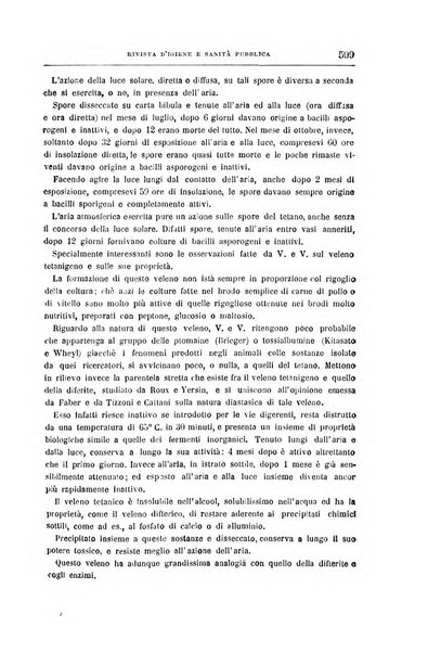 Rivista d'igiene e sanità pubblica con bollettino sanitario-amministrativo compilato sugli atti del Ministero dell'interno