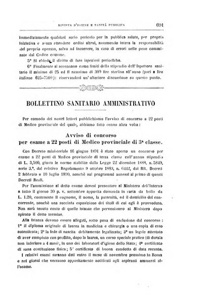 Rivista d'igiene e sanità pubblica con bollettino sanitario-amministrativo compilato sugli atti del Ministero dell'interno