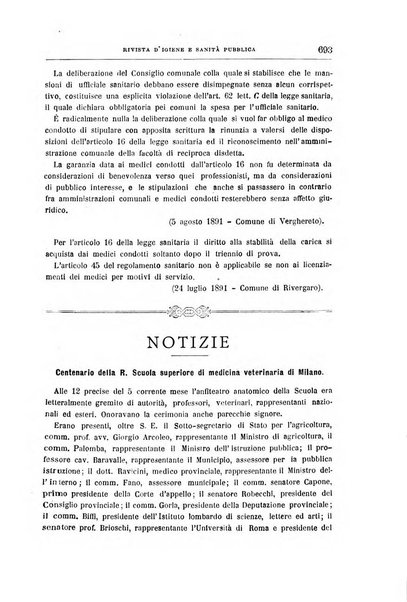 Rivista d'igiene e sanità pubblica con bollettino sanitario-amministrativo compilato sugli atti del Ministero dell'interno