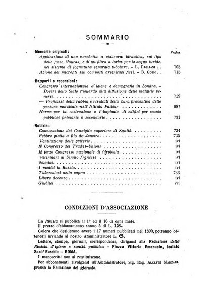 Rivista d'igiene e sanità pubblica con bollettino sanitario-amministrativo compilato sugli atti del Ministero dell'interno