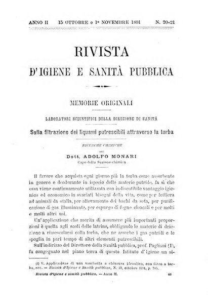 Rivista d'igiene e sanità pubblica con bollettino sanitario-amministrativo compilato sugli atti del Ministero dell'interno