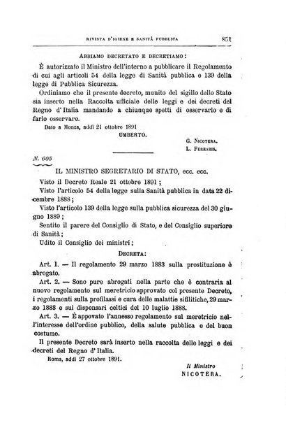 Rivista d'igiene e sanità pubblica con bollettino sanitario-amministrativo compilato sugli atti del Ministero dell'interno