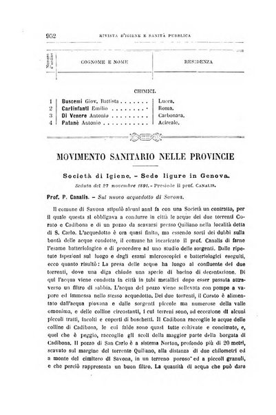 Rivista d'igiene e sanità pubblica con bollettino sanitario-amministrativo compilato sugli atti del Ministero dell'interno