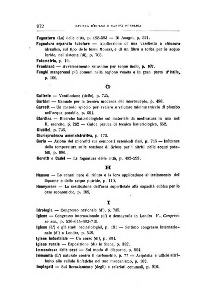 Rivista d'igiene e sanità pubblica con bollettino sanitario-amministrativo compilato sugli atti del Ministero dell'interno