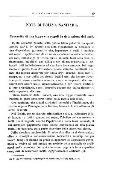 Rivista d'igiene e sanità pubblica con bollettino sanitario-amministrativo compilato sugli atti del Ministero dell'interno