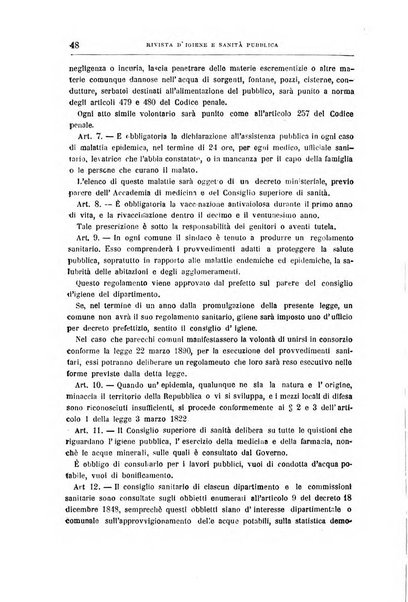 Rivista d'igiene e sanità pubblica con bollettino sanitario-amministrativo compilato sugli atti del Ministero dell'interno