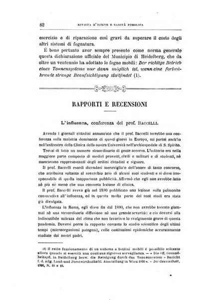 Rivista d'igiene e sanità pubblica con bollettino sanitario-amministrativo compilato sugli atti del Ministero dell'interno