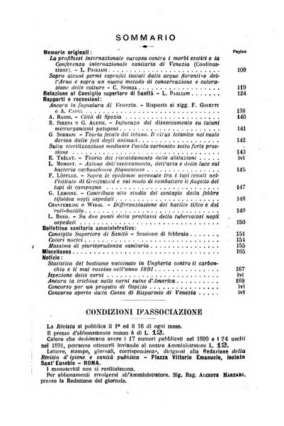 Rivista d'igiene e sanità pubblica con bollettino sanitario-amministrativo compilato sugli atti del Ministero dell'interno