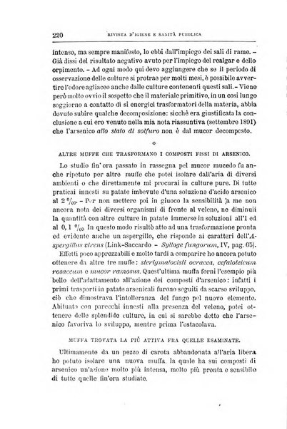 Rivista d'igiene e sanità pubblica con bollettino sanitario-amministrativo compilato sugli atti del Ministero dell'interno