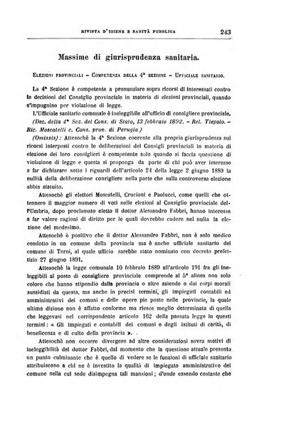 Rivista d'igiene e sanità pubblica con bollettino sanitario-amministrativo compilato sugli atti del Ministero dell'interno