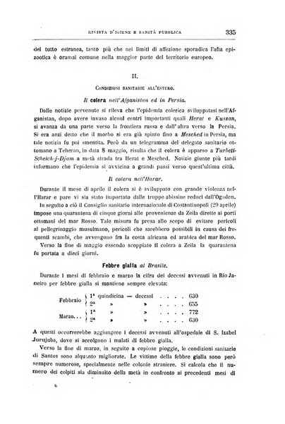 Rivista d'igiene e sanità pubblica con bollettino sanitario-amministrativo compilato sugli atti del Ministero dell'interno