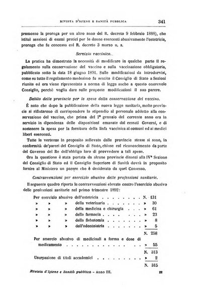 Rivista d'igiene e sanità pubblica con bollettino sanitario-amministrativo compilato sugli atti del Ministero dell'interno