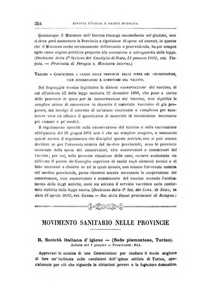 Rivista d'igiene e sanità pubblica con bollettino sanitario-amministrativo compilato sugli atti del Ministero dell'interno