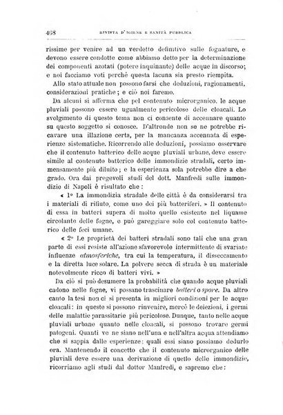 Rivista d'igiene e sanità pubblica con bollettino sanitario-amministrativo compilato sugli atti del Ministero dell'interno