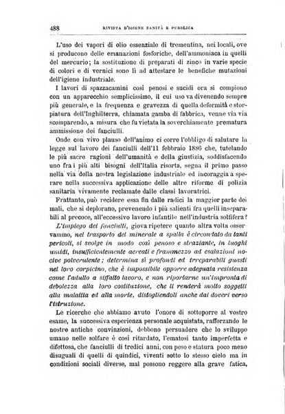 Rivista d'igiene e sanità pubblica con bollettino sanitario-amministrativo compilato sugli atti del Ministero dell'interno