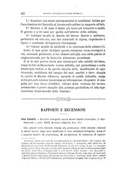 Rivista d'igiene e sanità pubblica con bollettino sanitario-amministrativo compilato sugli atti del Ministero dell'interno