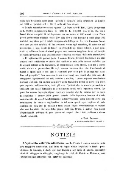 Rivista d'igiene e sanità pubblica con bollettino sanitario-amministrativo compilato sugli atti del Ministero dell'interno