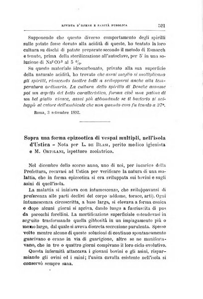 Rivista d'igiene e sanità pubblica con bollettino sanitario-amministrativo compilato sugli atti del Ministero dell'interno