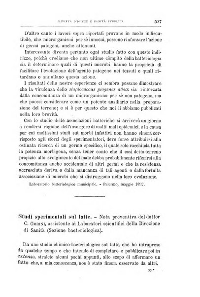 Rivista d'igiene e sanità pubblica con bollettino sanitario-amministrativo compilato sugli atti del Ministero dell'interno